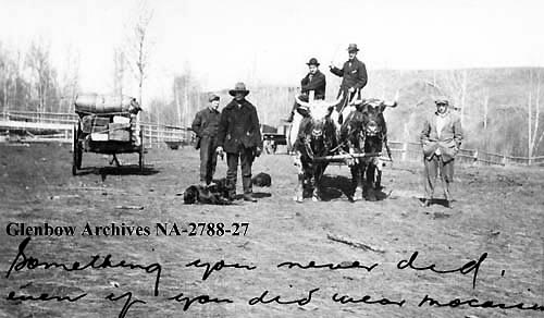 Group on trail to Fort McMurray, 1912.