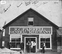 R.C. Farrel's general store, 1909