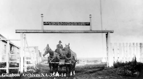 Mail wagon at Athabasca Landing