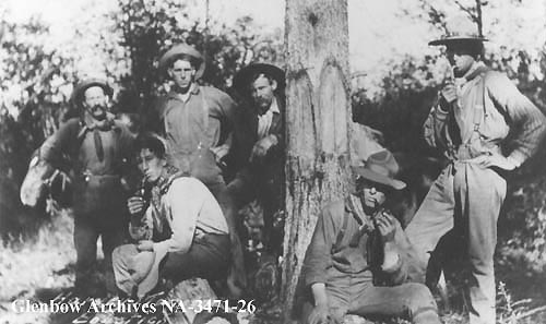 Surveyors in Athabasca Landing area, Alberta. 1909