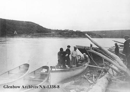  Loading boats at Athabasca Landing, September, 1906